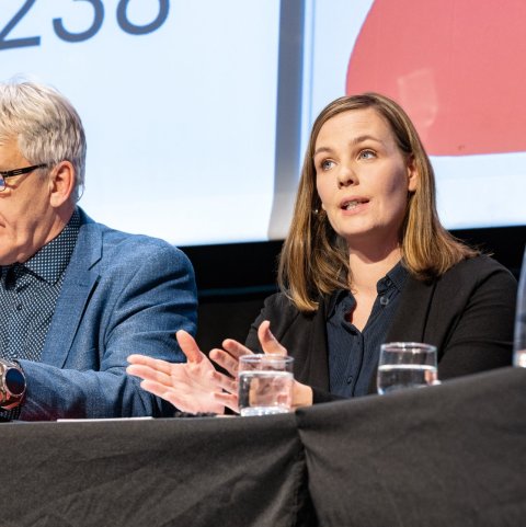 Finnbjörn A. Hermannsson, forseti ASÍ og Sonja Ýr Þorbergsdóttir, formaður BSRB